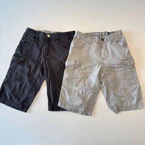 🛍️4 for 20$ / Cargo Adjustable Shorts / Dark Grey & Beige / 9